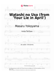 Sheet music, chords Masaru Yokoyama - Watashi no Uso (from 'Your Lie in April')