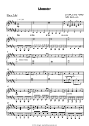 Sheet music, chords LUM!X, Gabry Ponte - Monster