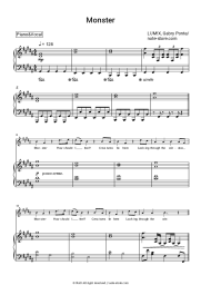 Sheet music, chords LUM!X, Gabry Ponte - Monster
