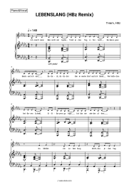 Sheet music, chords Tream, HBz - LEBENSLANG (HBz Remix)