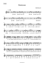Sheet music, chords FORTUNA 812 - ParisLove