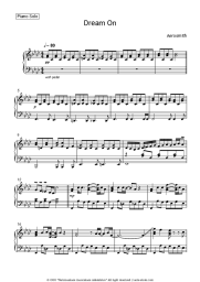 Sheet music, chords Aerosmith - Dream On