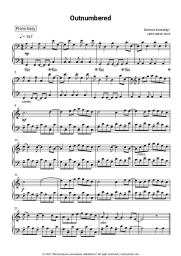 Sheet music, chords Dermot Kennedy - Outnumbered