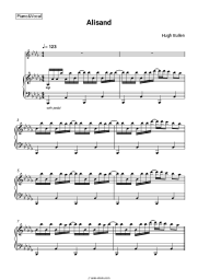 Sheet music, chords Hugh Bullen - Alisand