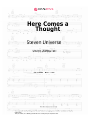 Sheet music, chords Steven Universe, AJ Michalka, Estelle - Here Comes a Thought