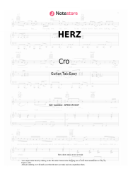 Sheet music, chords Cro, BUNT. - HERZ