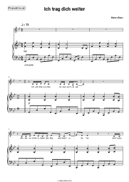 Sheet music, chords Herzchen - Ich trag dich weiter