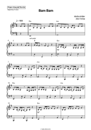 Sheet music, chords Misha Miller, Alex Velea - Bam Bam