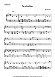 Sheet music, chords Ella Endlich - Geschichten