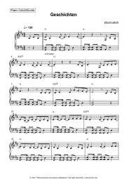 Sheet music, chords Ella Endlich - Geschichten