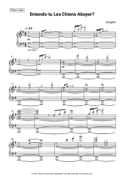 Sheet music, chords Vangelis - Entends-tu Les Chiens Aboyer? (Pt. 1)