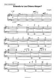 Sheet music, chords Vangelis - Entends-tu Les Chiens Aboyer? (Pt. 1)
