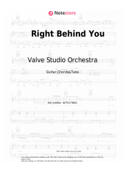 Sheet music, chords Valve Studio Orchestra - Right Behind You