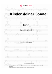 Sheet music, chords Lune - Kinder deiner Sonne