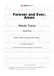 Sheet music, chords Randy Travis - Forever and Ever, Amen