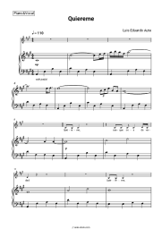 Sheet music, chords Luis Eduardo Aute - Quiereme