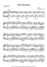 Sheet music, chords Train - Play That Song