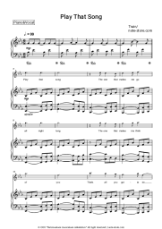 Sheet music, chords Train - Play That Song