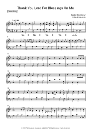 Sheet music, chords The Easter Brothers - Thank You, Lord, for Your Blessings