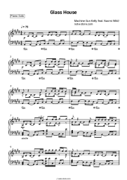 Sheet music, chords Machine Gun Kelly, Naomi Wild - Glass House 