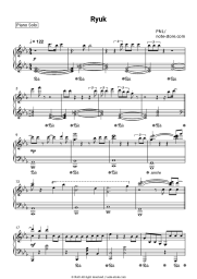 Sheet music, chords PNL - Ryuk