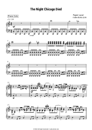 Sheet music, chords Paper Lace - The Night Chicago Died