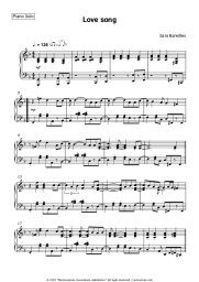 Sheet music, chords Sara Bareilles - Love Song