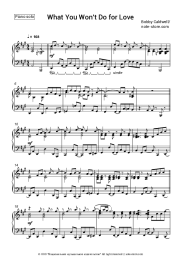 Sheet music, chords Bobby Caldwell - What You Won't Do for Love