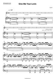 Sheet music, chords D.I.P. - Give Me Your Lovin (Radio Edit)