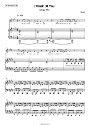 Sheet music, chords MAD - I Think Of You (Single Mix)