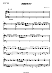 Sheet music, chords Spacehawk - Space Racer