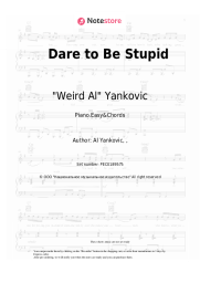 Sheet music, chords "Weird Al" Yankovic - Dare to Be Stupid