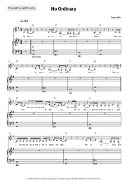 Sheet music, chords Labrinth - No Ordinary