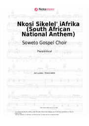 Sheet music, chords Soweto Gospel Choir - Nkosi Sikelel' iAfrika (South African National Anthem)