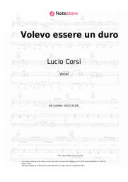 Sheet music, chords Lucio Corsi - Volevo essere un duro