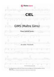 Sheet music, chords GIMS (Maître Gims) - CIEL