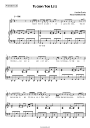 Sheet music, chords Jordan Davis - Tucson Too Late