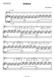 Sheet music, chords Alex Warren - Ordinary