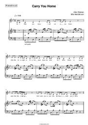 Sheet music, chords Alex Warren, Ella Henderson - Carry You Home