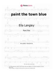 Sheet music, chords Ella Langley - paint the town blue