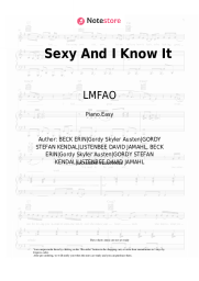 Sheet music, chords LMFAO - Sexy And I Know It