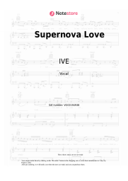 Sheet music, chords IVE, David Guetta - Supernova Love
