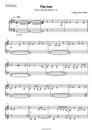 Sheet music, chords Twenty One Pilots - The line (from Arcane Season 2)