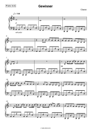 Sheet music, chords Clueso - Gewinner