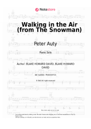 Sheet music, chords Peter Auty, Howard Blake - Walking in the Air (from 'The Snowman')