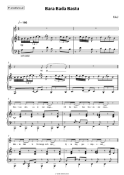 Sheet music, chords KAJ - Bara Bada Bastu