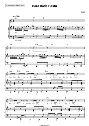 Sheet music, chords KAJ - Bara Bada Bastu