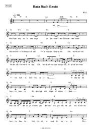 Sheet music, chords KAJ - Bara Bada Bastu