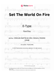 Sheet music, chords E-Type - Set The World On Fire