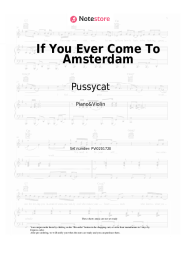 Sheet music, chords Pussycat - If You Ever Come To Amsterdam